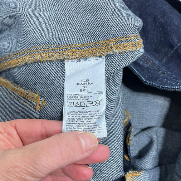 Gap High Rise Wide Leg Cropped Denim Jeans Size 10/30 - Picture 6 of 6